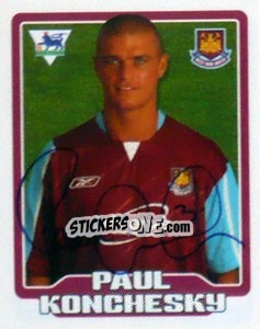Sticker Paul Konchesky - Premier League Inglese 2005-2006 n. 482 - Merlin