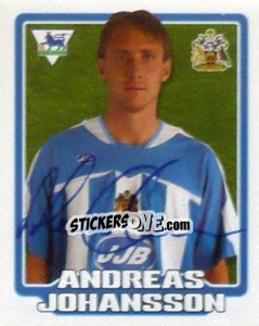 Figurina Andreas Johansson - Premier League Inglese 2005-2006 - Merlin
