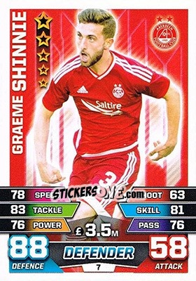 Sticker Graeme Shinnie - SPFL 2015-2016. Match Attax - Topps