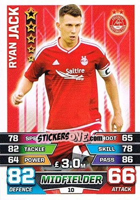 Sticker Ryan Jack - SPFL 2015-2016. Match Attax - Topps