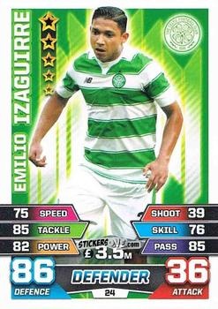 Figurina Emilio Izaguirre - SPFL 2015-2016. Match Attax n. 24 - Topps