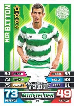 Cromo Nir Bitton - SPFL 2015-2016. Match Attax n. 27 - Topps