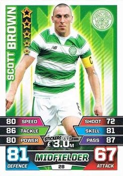 Cromo Scott Brown - SPFL 2015-2016. Match Attax n. 28 - Topps