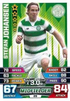 Figurina Stefan Johansen - SPFL 2015-2016. Match Attax n. 29 - Topps