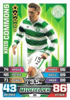 Figurina Kris Commons - SPFL 2015-2016. Match Attax n. 30 - Topps