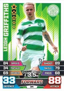 Figurina Leigh Griffiths - SPFL 2015-2016. Match Attax n. 34 - Topps