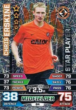 Cromo Chris Erskine - SPFL 2015-2016. Match Attax n. 64 - Topps