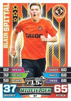 Figurina Blair Spittal - SPFL 2015-2016. Match Attax n. 67 - Topps