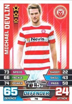 Sticker Michael Devlin - SPFL 2015-2016. Match Attax n. 76 - Topps