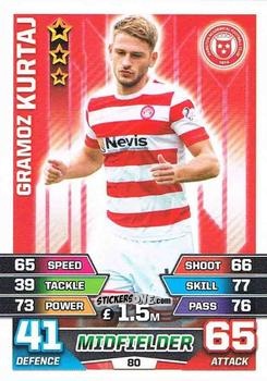 Sticker Gramoz Kurtaj - SPFL 2015-2016. Match Attax n. 80 - Topps