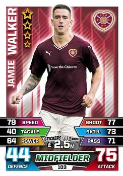 Figurina Jamie Walker - SPFL 2015-2016. Match Attax n. 103 - Topps