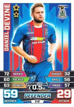 Sticker Daniel Devine - SPFL 2015-2016. Match Attax n. 112 - Topps