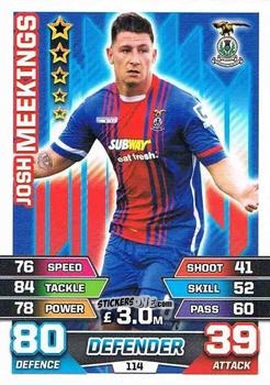 Sticker Josh Meekings - SPFL 2015-2016. Match Attax n. 114 - Topps