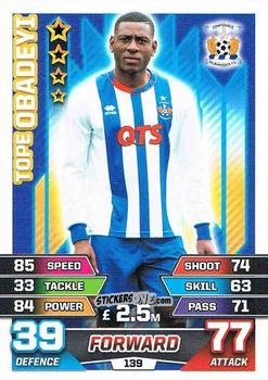 Cromo Tope Obadeyi - SPFL 2015-2016. Match Attax n. 139 - Topps