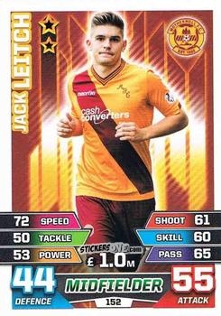 Cromo Jack Leitch - SPFL 2015-2016. Match Attax n. 152 - Topps