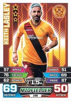 Cromo Keith Lasley - SPFL 2015-2016. Match Attax n. 155 - Topps