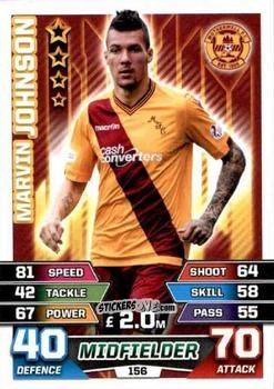 Cromo Marvin Johnson - SPFL 2015-2016. Match Attax n. 156 - Topps