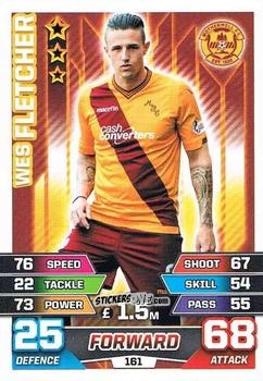 Sticker Wes Fletcher - SPFL 2015-2016. Match Attax n. 161 - Topps