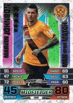 Cromo Marvin Johnson - SPFL 2015-2016. Match Attax n. 162 - Topps