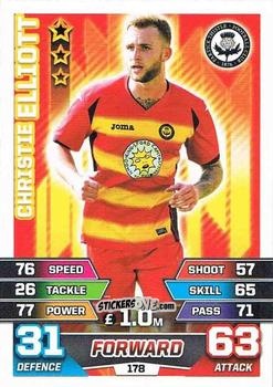Figurina Christie Elliott - SPFL 2015-2016. Match Attax n. 178 - Topps