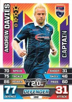 Figurina Andrew Davies - SPFL 2015-2016. Match Attax n. 182 - Topps