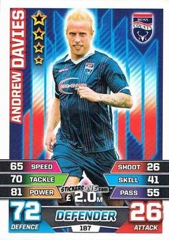 Figurina Andrew Davies - SPFL 2015-2016. Match Attax n. 187 - Topps