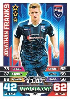 Sticker Jonathan Franks - SPFL 2015-2016. Match Attax n. 190 - Topps