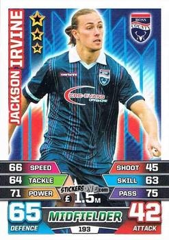 Cromo Jackson Irvine - SPFL 2015-2016. Match Attax n. 193 - Topps