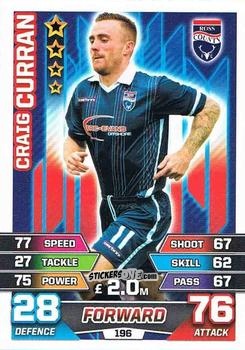 Cromo Craig Curran - SPFL 2015-2016. Match Attax n. 196 - Topps
