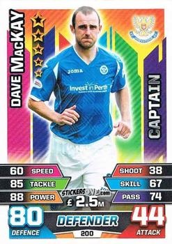 Cromo Dave Mackay - SPFL 2015-2016. Match Attax n. 200 - Topps