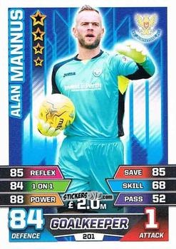 Cromo Alan Mannus - SPFL 2015-2016. Match Attax n. 201 - Topps