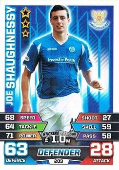 Figurina Joe Shaughnessy - SPFL 2015-2016. Match Attax n. 203 - Topps