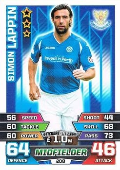 Cromo Simon Lappin - SPFL 2015-2016. Match Attax n. 208 - Topps