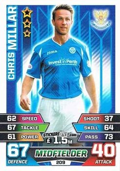 Figurina Chris Millar - SPFL 2015-2016. Match Attax n. 209 - Topps
