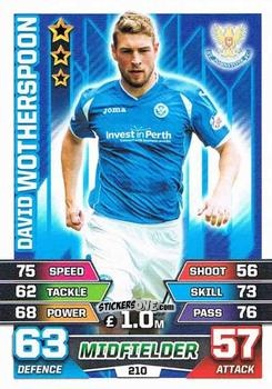 Figurina David Wotherspoon - SPFL 2015-2016. Match Attax n. 210 - Topps