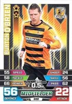 Cromo Burton O'Brien - SPFL 2015-2016. Match Attax n. 222 - Topps