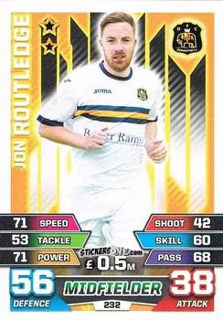 Sticker Jon Routledge - SPFL 2015-2016. Match Attax n. 232 - Topps