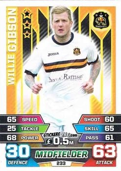 Cromo Willie Gibson - SPFL 2015-2016. Match Attax n. 233 - Topps
