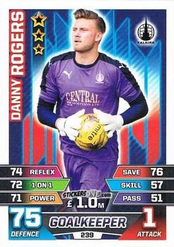 Cromo Danny Rogers - SPFL 2015-2016. Match Attax n. 239 - Topps