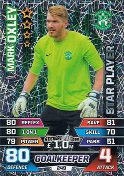 Cromo Mark Oxley - SPFL 2015-2016. Match Attax n. 249 - Topps