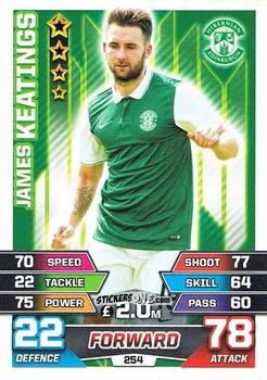 Sticker James Keatings - SPFL 2015-2016. Match Attax n. 254 - Topps