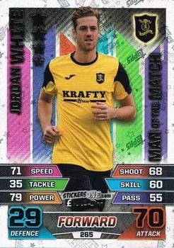 Cromo Jordan White - SPFL 2015-2016. Match Attax n. 265 - Topps