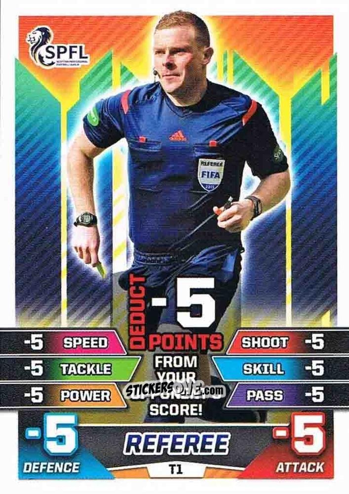 Sticker Referee - SPFL 2015-2016. Match Attax n. T1 - Topps