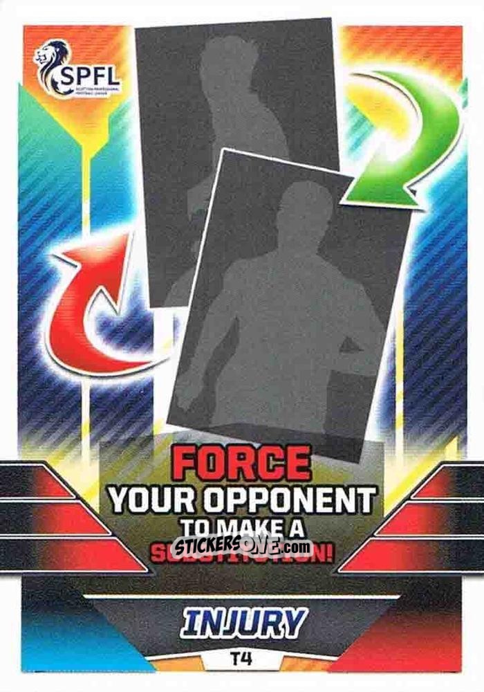 Cromo Injury - SPFL 2015-2016. Match Attax n. T4 - Topps