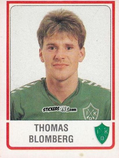 Sticker Thomas Blomberg - Fotboll 86. Allsvenskan och Division 2 n. 166 - Panini