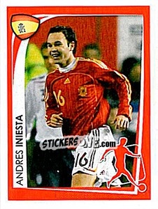 Sticker Andres Iniesta - UEFA Euro 2008. McDonald's n. 21 - Panini