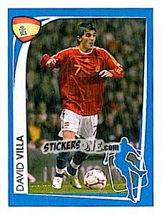 Figurina David Villa - UEFA Euro 2008. McDonald's - Panini