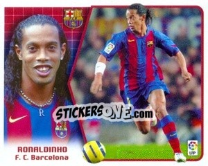 Sticker Ronaldinho - Liga Spagnola 2005-2006 n. 91 - Colecciones ESTE