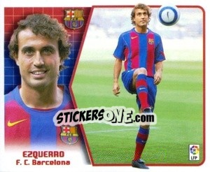 Sticker 8. Ezquerro (Barcelona) - Liga Spagnola 2005-2006 - Colecciones ESTE