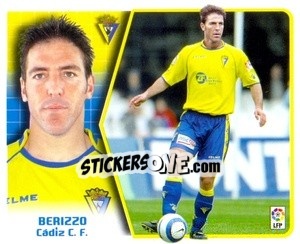 Sticker 16. Berizzo (Cádiz) - Liga Spagnola 2005-2006 n. 492 - Colecciones ESTE